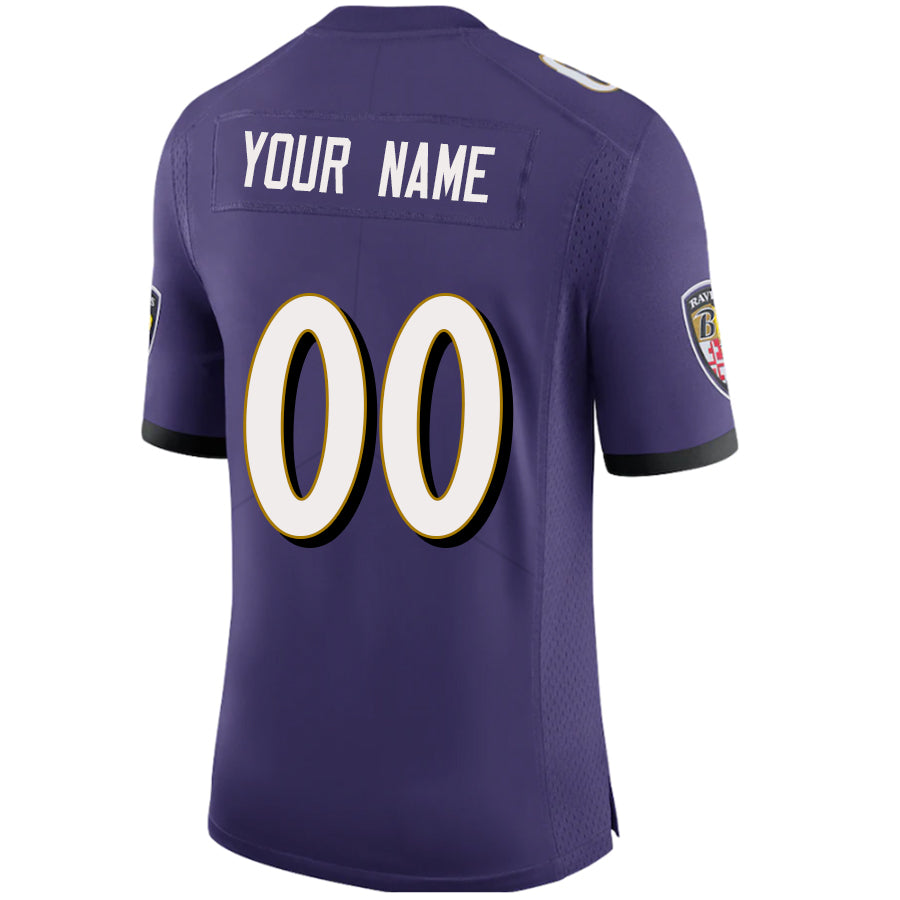 Custom B.Ravens Purple Vapor Limited City Edition Football Jerseys