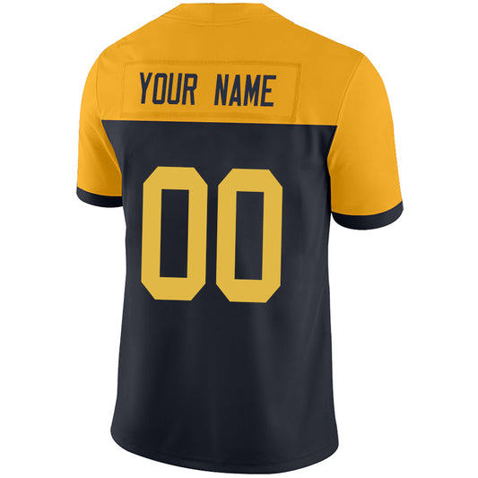 Custom GB.Packer Navy Stitched Player Game Football Jerseys