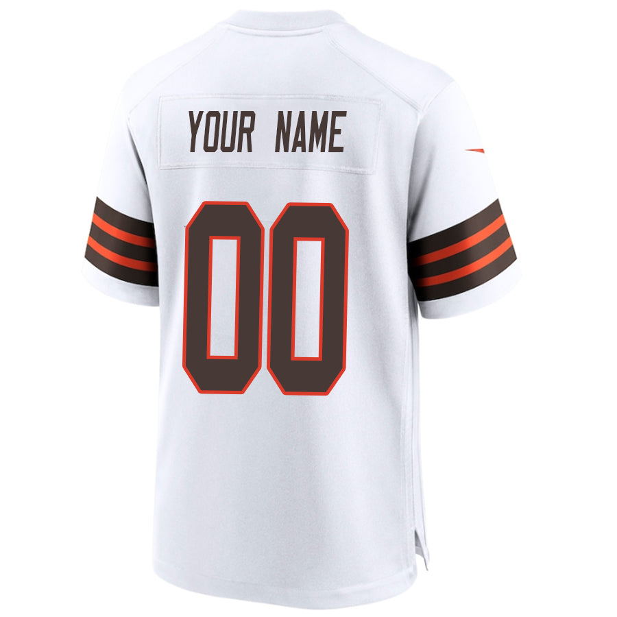 Custom C.Browns Jerseys White Stitched Player Vapor Game Football Jerseys