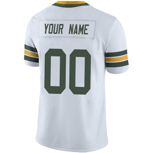 Custom GB.Packer White Stitched Player Vapor Game Football Jerseys