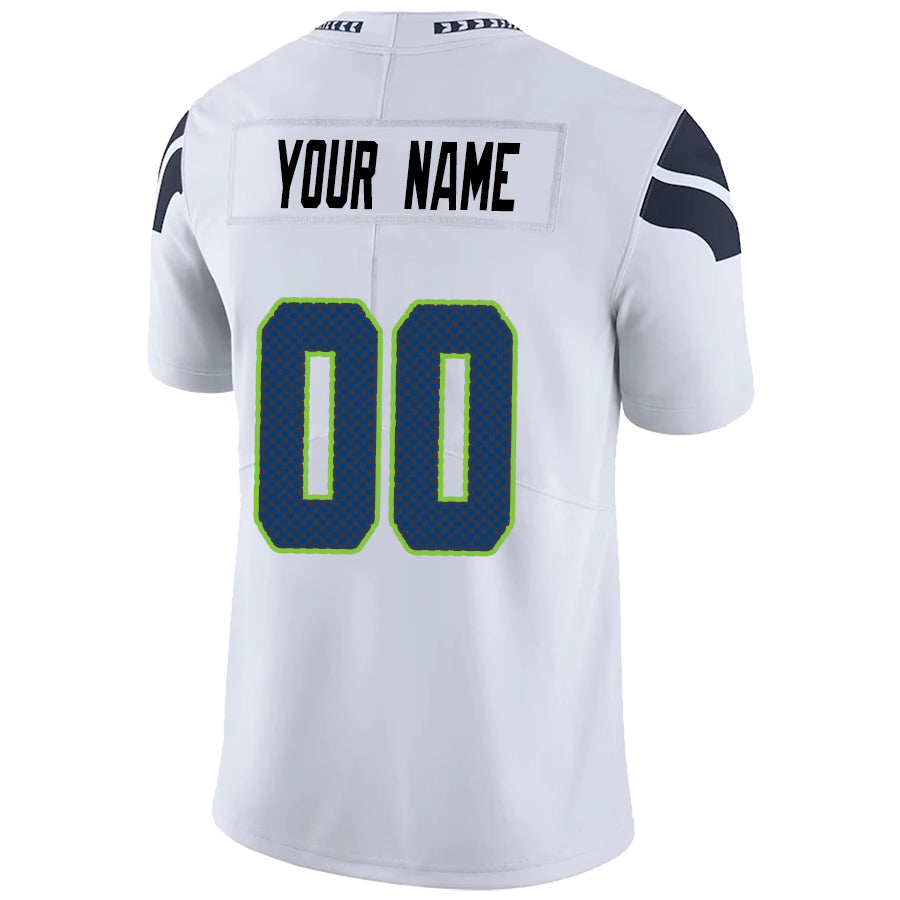 Custom S.Seahawks White Stitched Player Vapor Game Football Jerseys