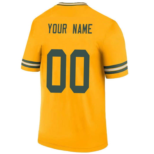 Custom GB.Packer Yellow Stitched Player Vapor Game Football Jerseys