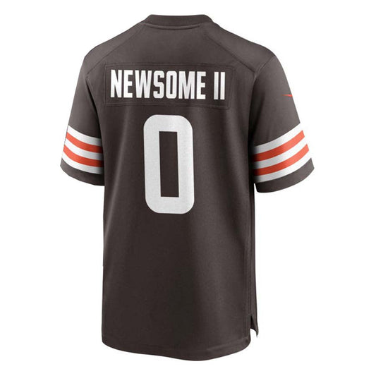 C.Browns #0 Greg Newsome II Brown Game Jersey Stitched American Football Jerseys