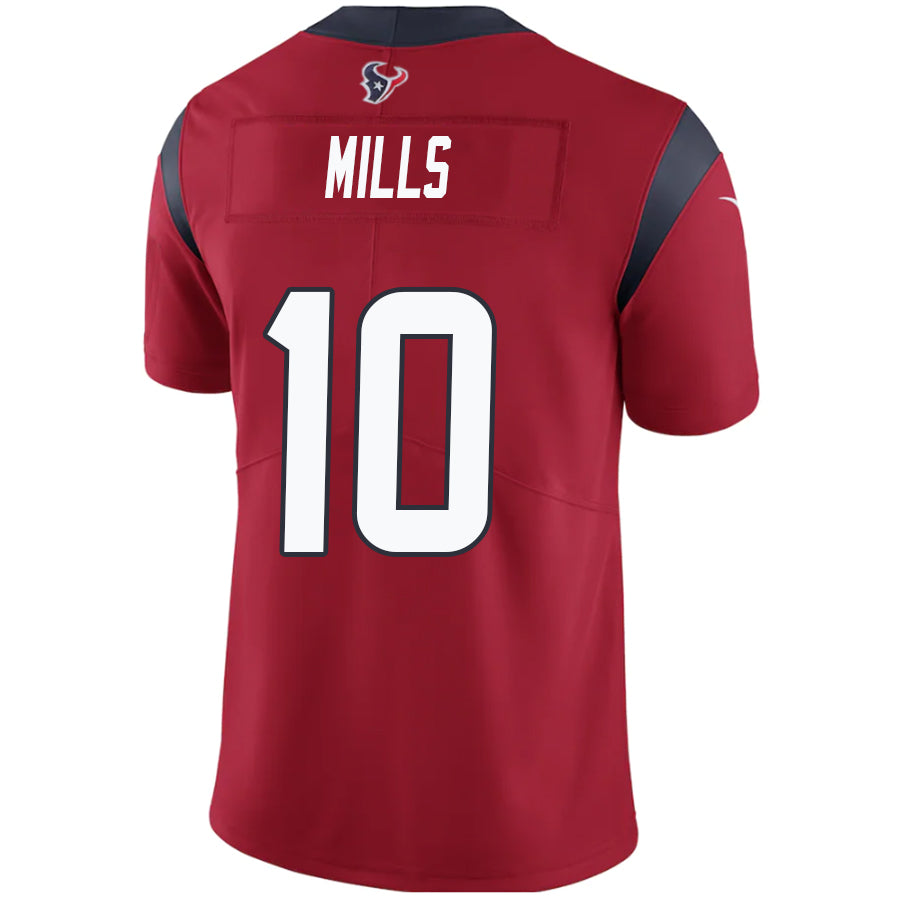 H.Texans #10 Davis Mills Red Stitched Player Game Football Jerseys