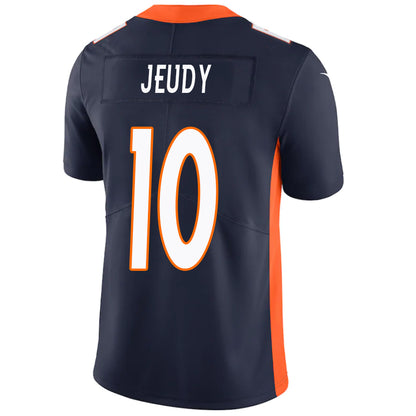 D.Broncos #10 Jerry Jeudy Navy Stitched Player Game Football Jerseys