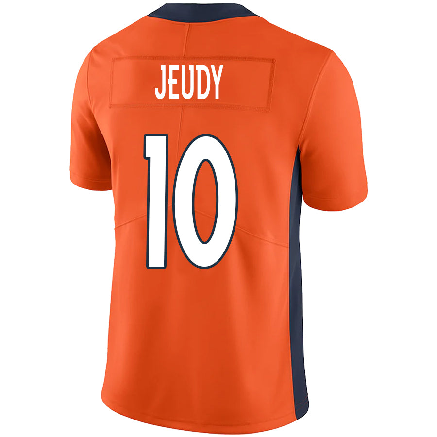 D.Broncos #10 Jerry Jeudy Orange Stitched Player Vapor Game Football Jerseys