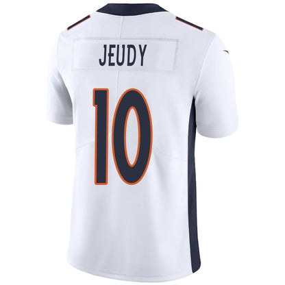 D.Broncos #10 Jerry Jeudy White Stitched Player Vapor Game Football Jerseys