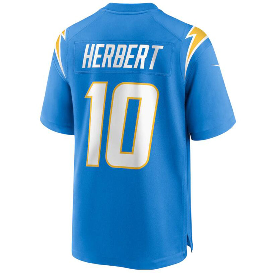 LA.Chargers #10 Justin Herbert Blue Player Jersey Stitched Game Football Jerseys