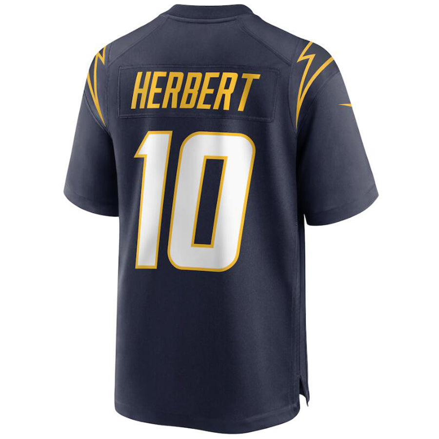 LA.Chargers #10 Justin Herbert Navy Stitched Player Game Football Jerseys