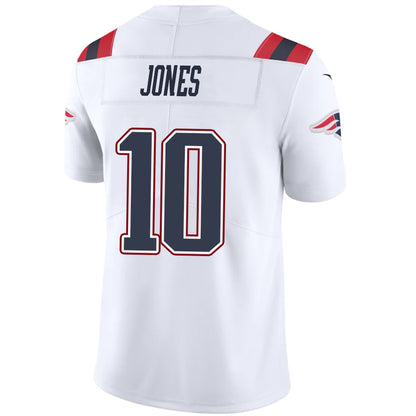 NE.Patriots #10 Mac Jones White Stitched Player Game Football Jerseys