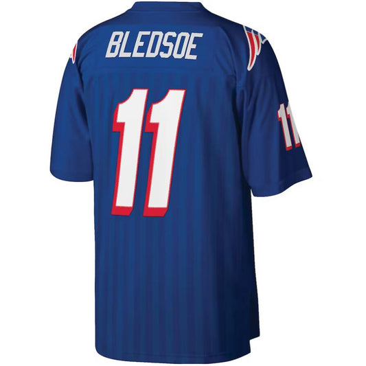 NE.Patriots #11 Drew Bledsoe Mitchell & Ness Royal Legacy Replica Football Jersey