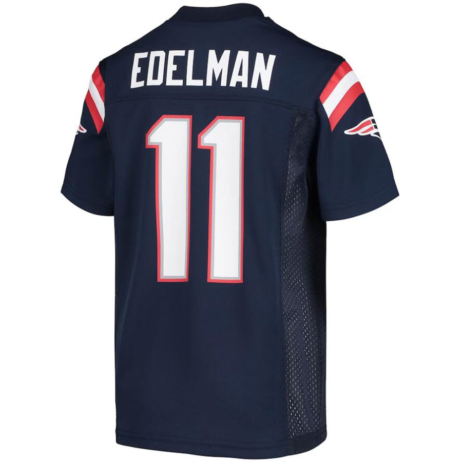 NE.Patriots #11 Julian Edelman Navy Retired Player Alternate Game Football Jersey