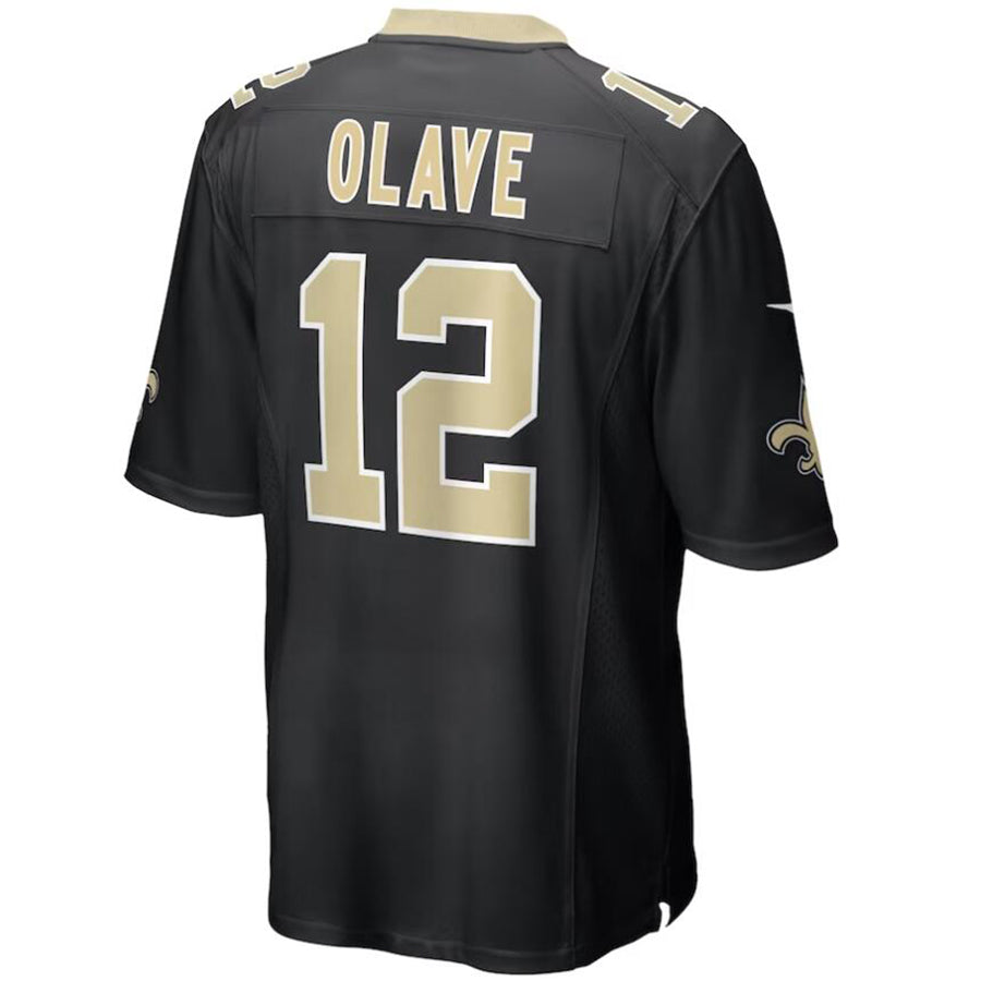 NO.Saints #12 Chris Olave Black Stitched Player American Game Football Jerseys