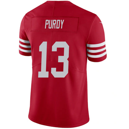 SF.49ers #13 Brock Purdy White Stitched Player Vapor Elite Football Jerseys