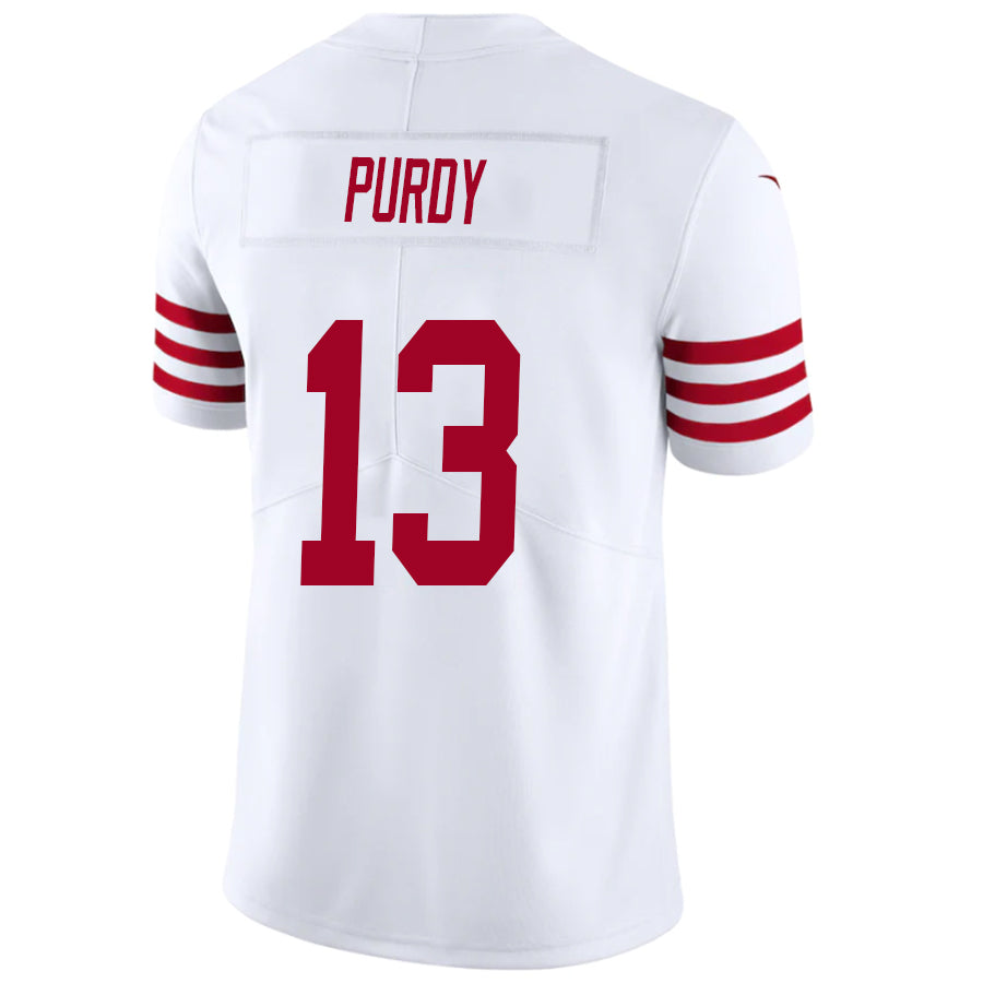 SF.49ers #13 Brock Purdy White Stitched Player Vapor Elite Football Jerseys