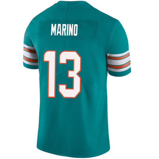 M.Dolphins #13 Dan Marino Green Stitched Player Jersey Vapor Game Football Jerseys