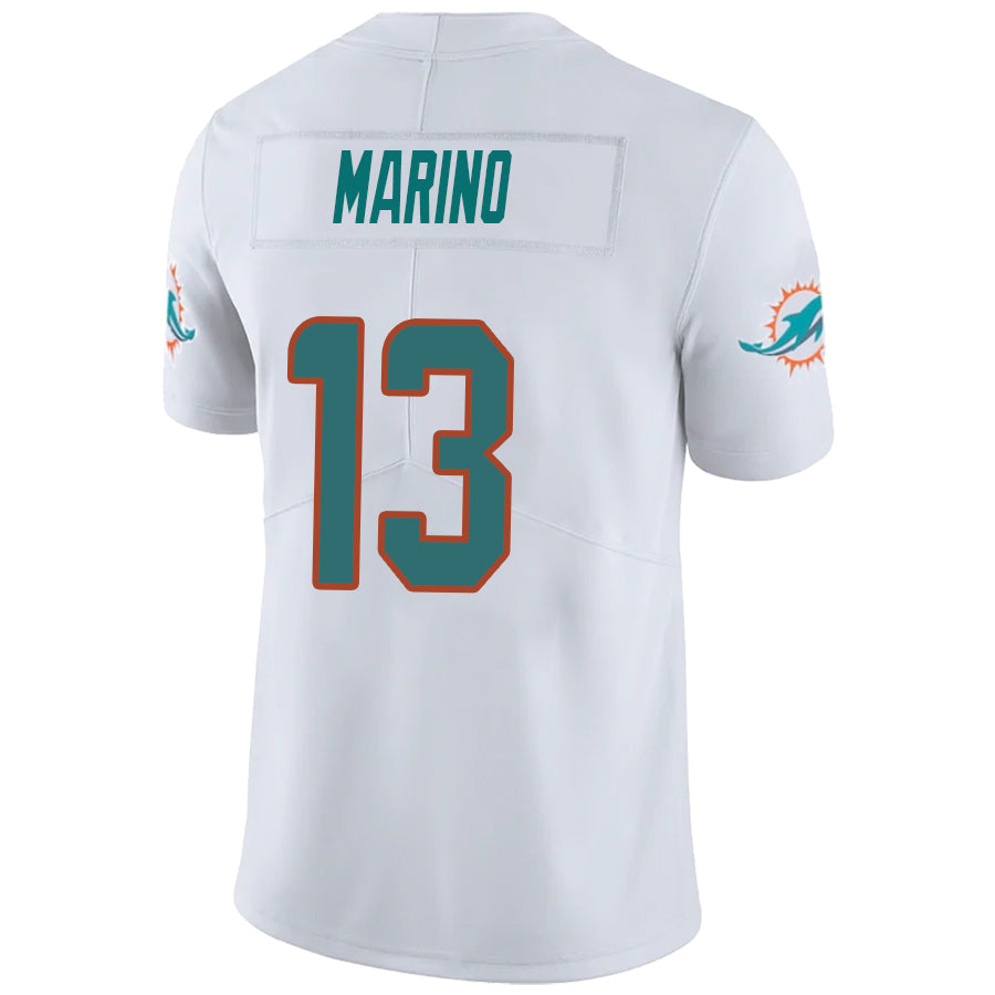 M.Dolphins #13 Dan Marino White Stitched Player Jersey Vapor Game Football Jerseys