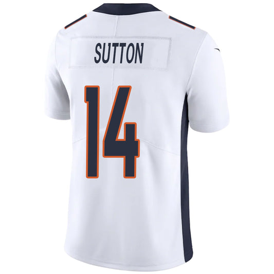 D.Broncos #14 Courtland Sutton White Stitched Player Game Football Jerseys