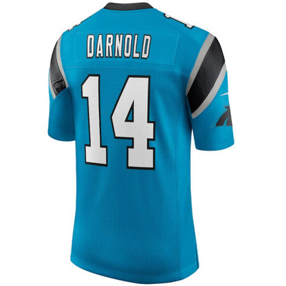 C.Panthers #14 Sam Darnold Blue Vapor Limited Player Game Football Jerseys