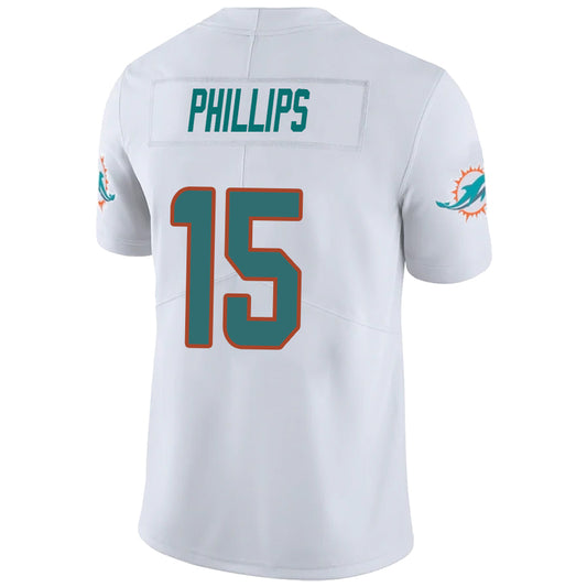 M.Dolphins #15 Jaelan Phillips White Stitched Player Vapor Game Football Jerseys