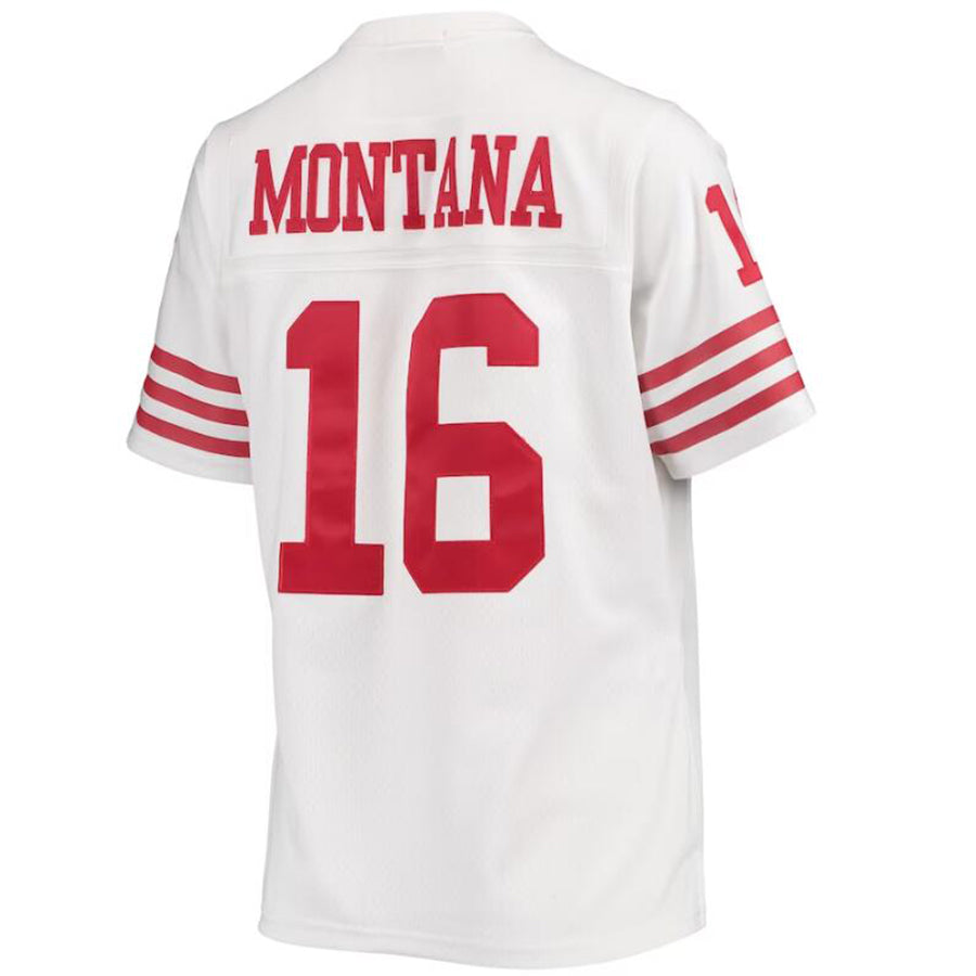 SF.49ers #16 Joe Montana Mitchell & Ness White Legacy Replica Player Jersey