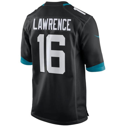 J.Jaguars #16 Trevor Lawrence Black Stitched Player Game Football Jerseys