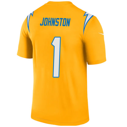 LA.Chargers #1 Quentin Johnston Gold Stitched Player Vapor Game Football Jerseys