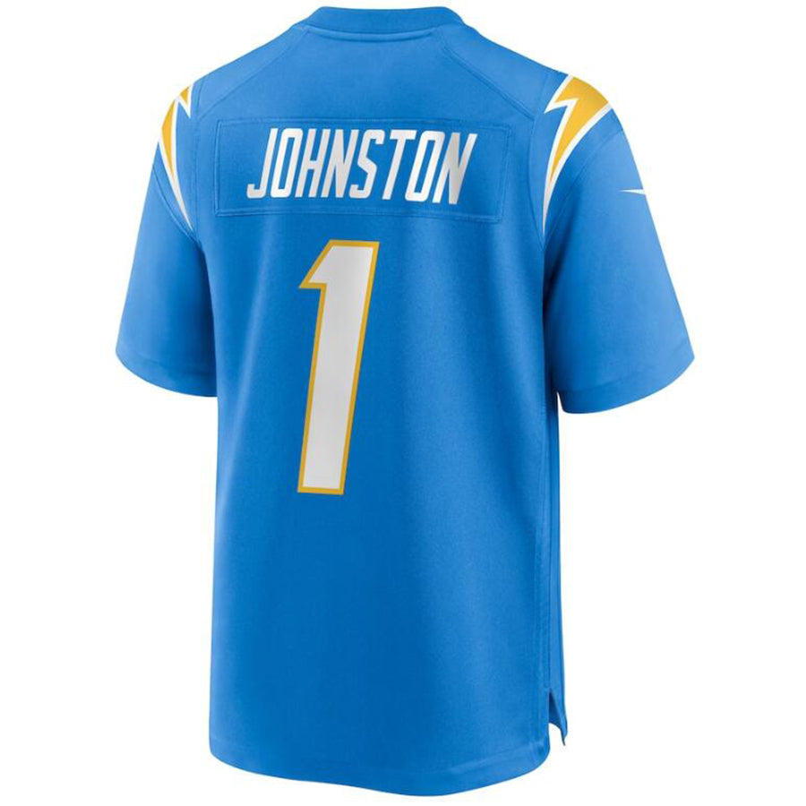 LA.Chargers #1 Quentin Johnston Powder Blue 2023 Draft First Round Pick Game Player Jersey