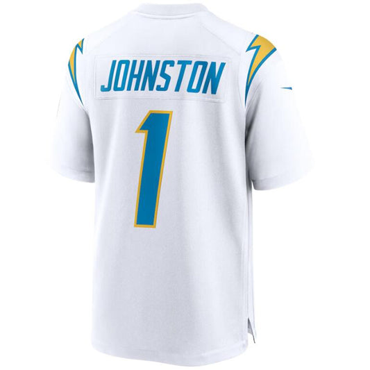 LA.Chargers #1 Quentin Johnston White Stitched Player Vapor Game Football Jerseys