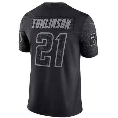 LA.Chargers #21 LaDainian Tomlinson Black Stitched Player Game Football Jerseys