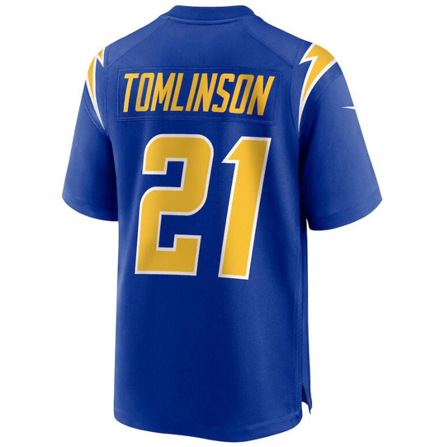 LA.Chargers #21 LaDainian Tomlinson Royal Stitched Player Game Football Jerseys