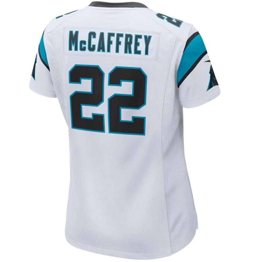 C.Panthers #22 Christian McCaffrey White Player Game Football Jerseys