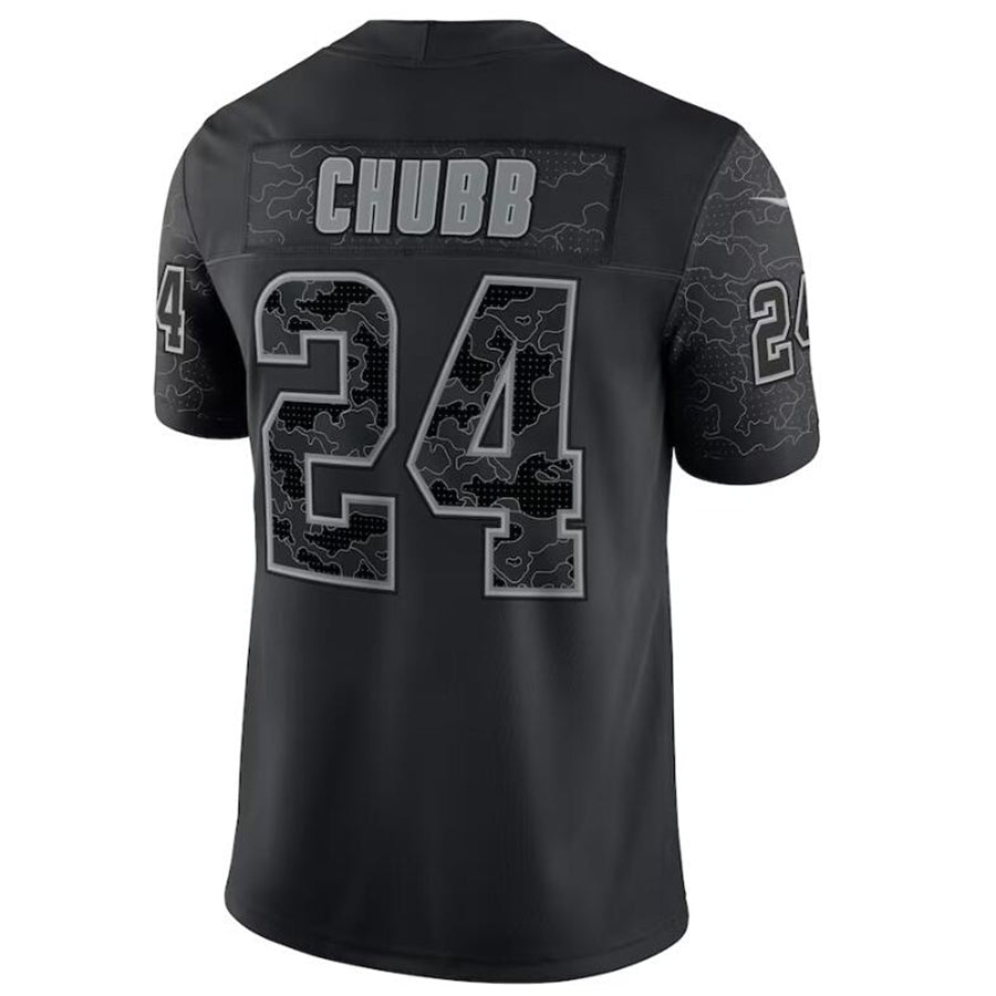 C.Browns #24 Nick Chubb Black Stitched Player Game Football Jerseys