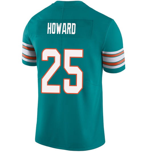 M.Dolphins #25 Xavien Howard Green Stitched Player Vapor Game Football Jerseys