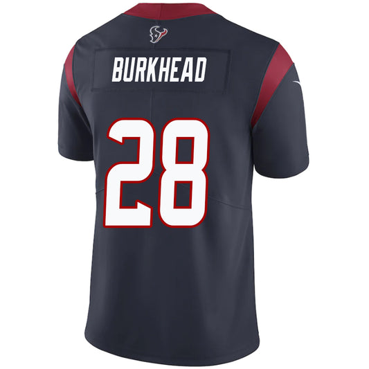 H.Texans #28 Rex Burkhead Navy Stitched Player Game Football Jerseys