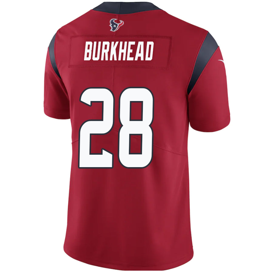 H.Texans #28 Rex Burkhead Red Stitched Player Game Football Jerseys