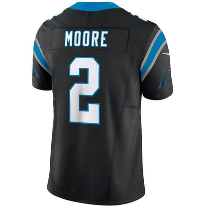 C.Panthers #2 D.J. Moore Black Vapor F.U.S.E. Limited Jersey Game Football Jerseys