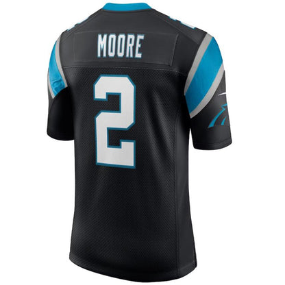 C.Panthers #2 D.J. Moore Black Vapor Limited Jersey Game Football Jerseys