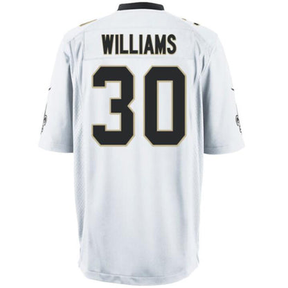 NO.Saints #30 Jamaal Williams White Stitched Player Vapor Game Football Jerseys