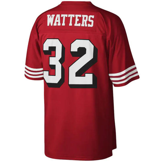 SF.49ers #32 Ricky Watters Mitchell & Ness Red Legacy Replica Game Football Jerseys