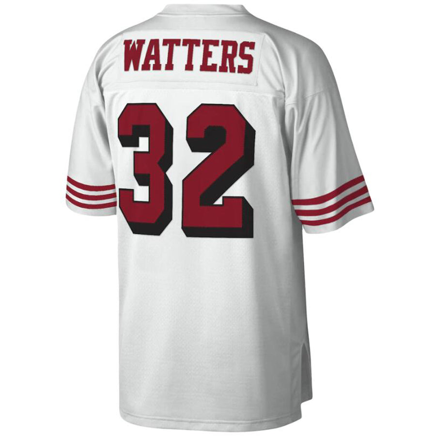 SF.49ers #32 Ricky Watters Mitchell & Ness White Legacy Replica Game Football Jerseys