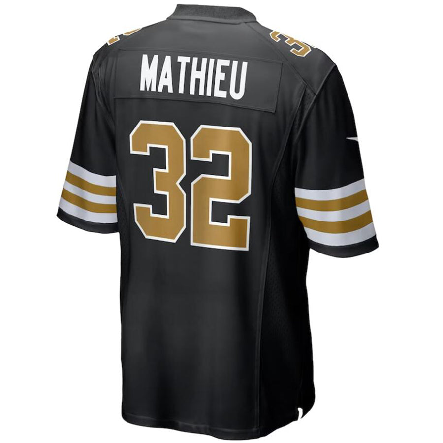 NO.Saints #32 Tyrann Mathieu Black Stitched Player Vapor Game Football Jerseys