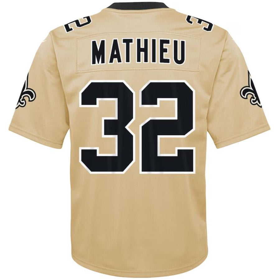 NO.Saints #32 Tyrann Mathieu Gold Stitched Player American Game Football Jerseys