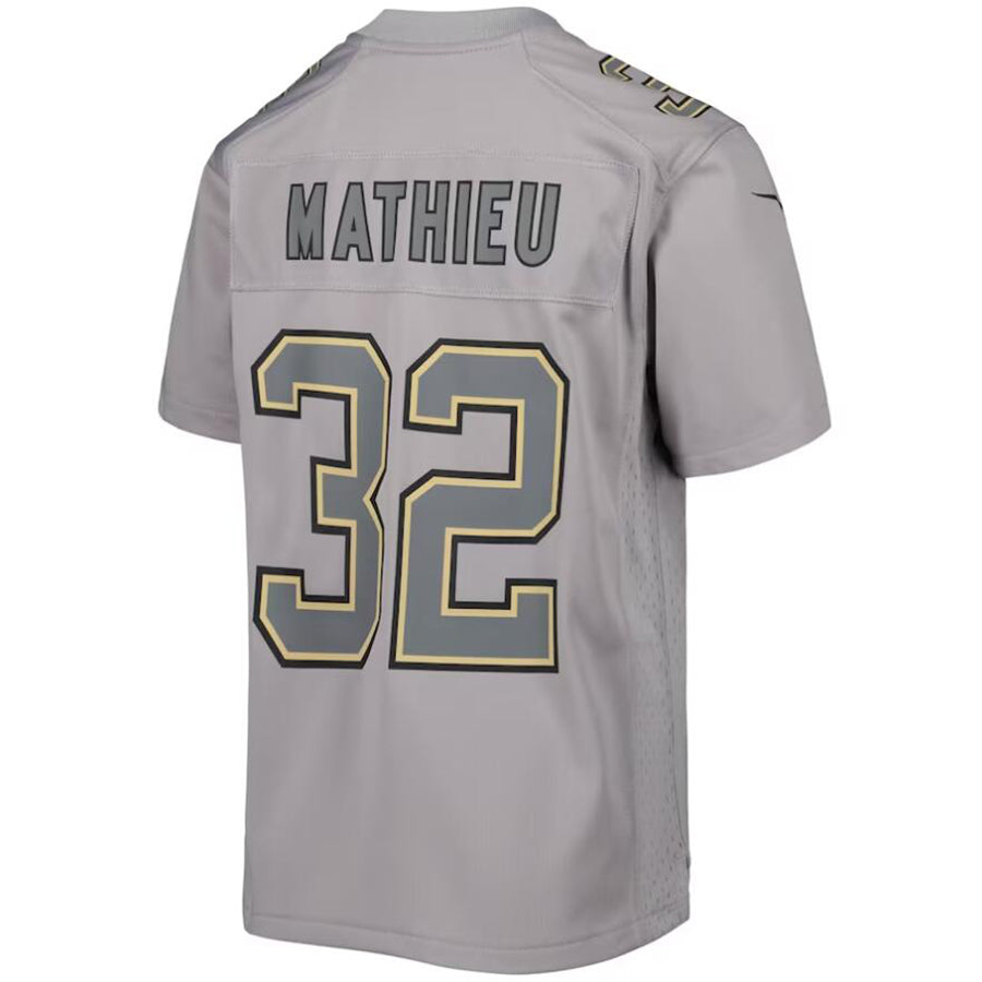 NO.Saints #32 Tyrann Mathieu Gray Stitched Player American Game Football Jerseys