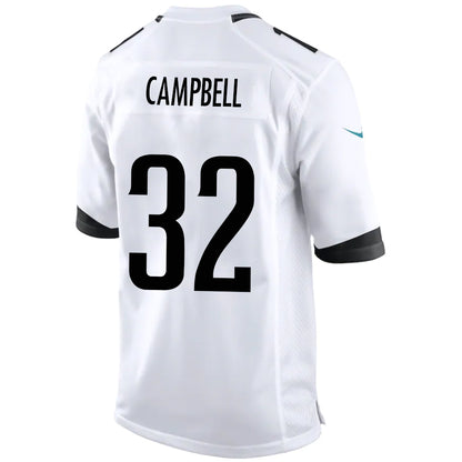 J.Jaguars #32 Tyson Campbell White Stitched Player Game Football Jerseys