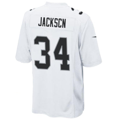 LV.Raiders #34 Bo Jackson White Stitched Player Game Football Jerseys