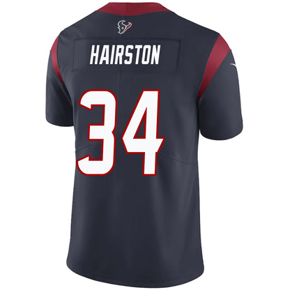 H.Texans #34 Troy Hairston Navy Stitched Player Game Football Jerseys