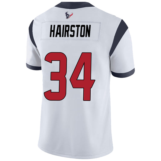 H.Texans #34 Troy Hairston White Stitched Player Game Football Jerseys