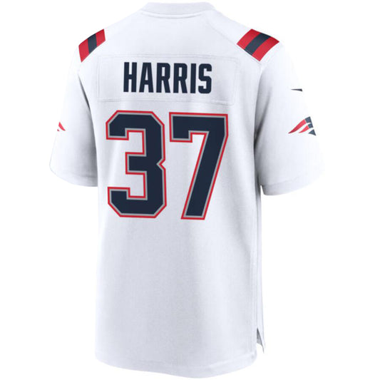 NE.Patriots #37 Damien Harris White Stitched Player Alternate Game Football Jerseys