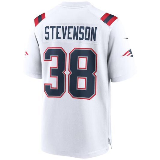 NE.Patriots #38 Rhamondre Stevenson White Stitched Player Alternate Game Football Jerseys